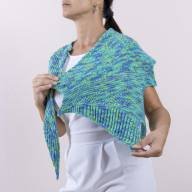 &#039;Shades of Green&#039; Asymmetric Shawlette - 'Shades of Green' Asymmetric Shawlette