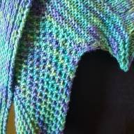 &#039;Shades of Green&#039; Asymmetric Shawlette - 'Shades of Green' Asymmetric Shawlette