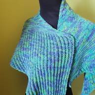 &#039;Shades of Green&#039; Asymmetric Shawlette - 'Shades of Green' Asymmetric Shawlette