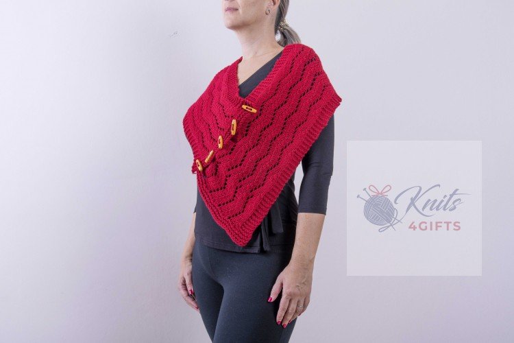 'Just Red' Rectangular Scarf
