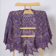 &#039;Black Tonal&#039; Triangular Lace Shawl - 'Black Tonal' Triangular Lace Shawl