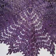 &#039;Black Tonal&#039; Triangular Lace Shawl - 'Black Tonal' Triangular Lace Shawl