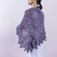 &#039;Black Tonal&#039; Triangular Lace Shawl - 'Black Tonal' Triangular Lace Shawl