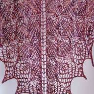 &#039;Brown-Red Tonal&#039; Triangular Lace Shawl - 'Brown-Red Tonal' Triangular Lace Shawl