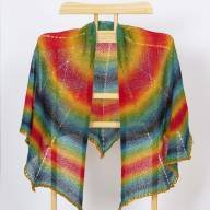 &#039;Tropical Multicolor&#039; Crescent Lace Shawl - 'Tropical Multicolor' Crescent Lace Shawl