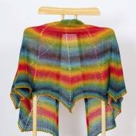 &#039;Tropical Multicolor&#039; Crescent Lace Shawl - 'Tropical Multicolor' Crescent Lace Shawl