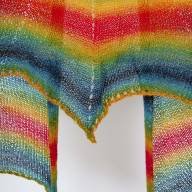 &#039;Tropical Multicolor&#039; Crescent Lace Shawl - 'Tropical Multicolor' Crescent Lace Shawl
