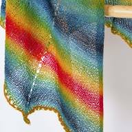 &#039;Tropical Multicolor&#039; Crescent Lace Shawl - 'Tropical Multicolor' Crescent Lace Shawl
