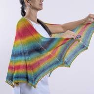 &#039;Tropical Multicolor&#039; Crescent Lace Shawl - 'Tropical Multicolor' Crescent Lace Shawl