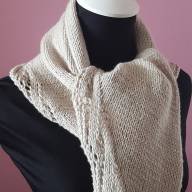 &#039;Sparkly Beige&#039; Simple Shawlette - 'Sparkly Beige' Simple Shawlette