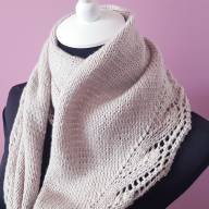 &#039;Sparkly Beige&#039; Simple Shawlette - 'Sparkly Beige' Simple Shawlette