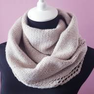 &#039;Sparkly Beige&#039; Simple Shawlette - 'Sparkly Beige' Simple Shawlette