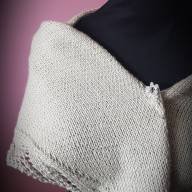 &#039;Sparkly Beige&#039; Simple Shawlette - 'Sparkly Beige' Simple Shawlette