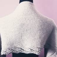 &#039;Sparkly Beige&#039; Simple Shawlette - 'Sparkly Beige' Simple Shawlette