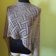 'Morning Drops' Rectangular Lace &amp; Beads Scarf - 'Morning Drops' Rectangular Lace & Beads Scarf