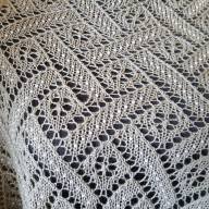 'Morning Drops' Rectangular Lace &amp; Beads Scarf - 'Morning Drops' Rectangular Lace & Beads Scarf