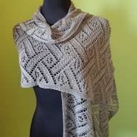 'Morning Drops' Rectangular Lace &amp; Beads Scarf - 'Morning Drops' Rectangular Lace & Beads Scarf