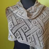 'Morning Drops' Rectangular Lace &amp; Beads Scarf - 'Morning Drops' Rectangular Lace & Beads Scarf