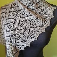 'Morning Drops' Rectangular Lace &amp; Beads Scarf - 'Morning Drops' Rectangular Lace & Beads Scarf