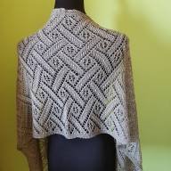 'Morning Drops' Rectangular Lace &amp; Beads Scarf - 'Morning Drops' Rectangular Lace & Beads Scarf