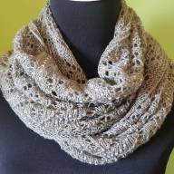 'Morning Drops' Rectangular Lace &amp; Beads Scarf - 'Morning Drops' Rectangular Lace & Beads Scarf