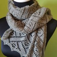 'Morning Drops' Rectangular Lace &amp; Beads Scarf - 'Morning Drops' Rectangular Lace & Beads Scarf