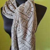 'Morning Drops' Rectangular Lace &amp; Beads Scarf - 'Morning Drops' Rectangular Lace & Beads Scarf