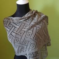 'Morning Drops' Rectangular Lace &amp; Beads Scarf - 'Morning Drops' Rectangular Lace & Beads Scarf