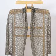 'Morning Drops' Rectangular Lace &amp; Beads Scarf - 'Morning Drops' Rectangular Lace & Beads Scarf