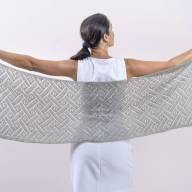 'Morning Drops' Rectangular Lace &amp; Beads Scarf - 'Morning Drops' Rectangular Lace & Beads Scarf