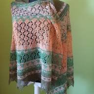 &#039;Rustic Look in 4 colors&#039; Crescent Lace Shawl - 'Rustic Look in 4 colors' Crescent Lace Shawl