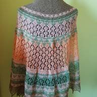 &#039;Rustic Look in 4 colors&#039; Crescent Lace Shawl - 'Rustic Look in 4 colors' Crescent Lace Shawl