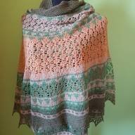 &#039;Rustic Look in 4 colors&#039; Crescent Lace Shawl - 'Rustic Look in 4 colors' Crescent Lace Shawl