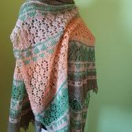&#039;Rustic Look in 4 colors&#039; Crescent Lace Shawl - 'Rustic Look in 4 colors' Crescent Lace Shawl