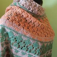 &#039;Rustic Look in 4 colors&#039; Crescent Lace Shawl - 'Rustic Look in 4 colors' Crescent Lace Shawl