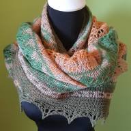 &#039;Rustic Look in 4 colors&#039; Crescent Lace Shawl - 'Rustic Look in 4 colors' Crescent Lace Shawl