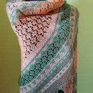&#039;Rustic Look in 4 colors&#039; Crescent Lace Shawl - 'Rustic Look in 4 colors' Crescent Lace Shawl