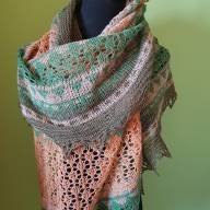 &#039;Rustic Look in 4 colors&#039; Crescent Lace Shawl - 'Rustic Look in 4 colors' Crescent Lace Shawl