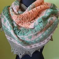 &#039;Rustic Look in 4 colors&#039; Crescent Lace Shawl - 'Rustic Look in 4 colors' Crescent Lace Shawl