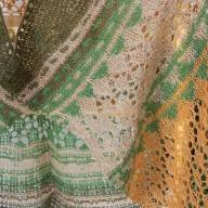 &#039;Rustic Look in 4 colors&#039; Crescent Lace Shawl - 'Rustic Look in 4 colors' Crescent Lace Shawl
