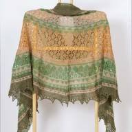 &#039;Rustic Look in 4 colors&#039; Crescent Lace Shawl - 'Rustic Look in 4 colors' Crescent Lace Shawl