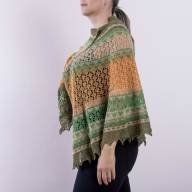 &#039;Rustic Look in 4 colors&#039; Crescent Lace Shawl - 'Rustic Look in 4 colors' Crescent Lace Shawl