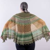 &#039;Rustic Look in 4 colors&#039; Crescent Lace Shawl - 'Rustic Look in 4 colors' Crescent Lace Shawl