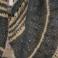 'Dark Green &amp; Yellow' Crescent Lace Shawlette - 'Dark Green & Yellow' Crescent Lace Shawlette