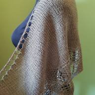 &#039;Green Waves &amp; Beads&#039; Crescent Lace Shawlette - 'Green Waves & Beads' Crescent Lace Shawlette