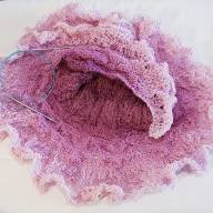 &#039;Gradient Pink Shades&#039; Crescent Lace Shawlette - 'Gradient Pink Shades' Crescent Lace Shawlette
