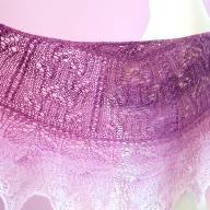 &#039;Gradient Pink Shades&#039; Crescent Lace Shawlette - 'Gradient Pink Shades' Crescent Lace Shawlette