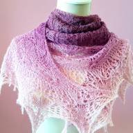 &#039;Gradient Pink Shades&#039; Crescent Lace Shawlette - 'Gradient Pink Shades' Crescent Lace Shawlette