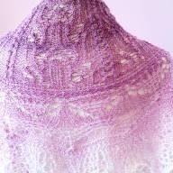&#039;Gradient Pink Shades&#039; Crescent Lace Shawlette - 'Gradient Pink Shades' Crescent Lace Shawlette