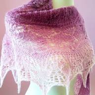 &#039;Gradient Pink Shades&#039; Crescent Lace Shawlette - 'Gradient Pink Shades' Crescent Lace Shawlette